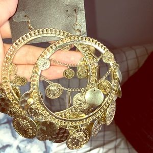 Bebe gold hoop earrings